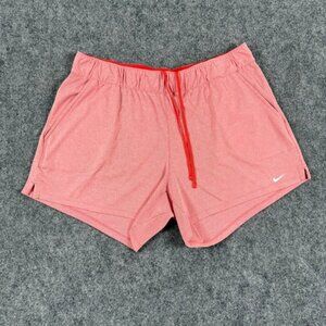 Nike Dri-Fit Shorts XL Pink Running Elastic Waist Drawstring Athletic Gym Womens